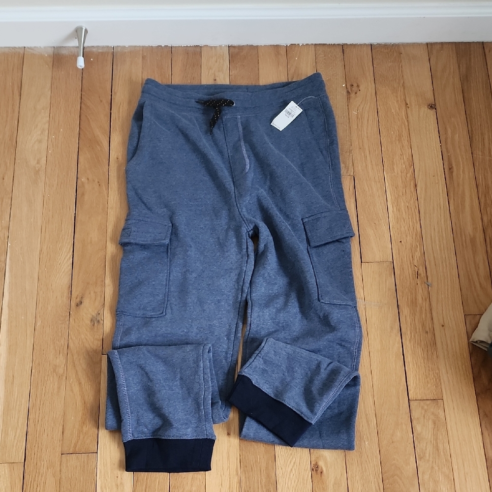 Men's Blue Cargo Sweatpants